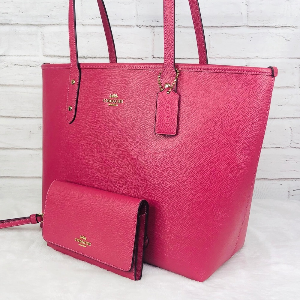 2PCS Coach City Zip Top Tote Wallet Set - Picture 2 of 8